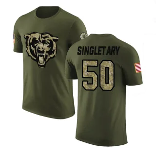 Mike Singletary Chicago Bears Olive Salute to Service Legend T-Shirt