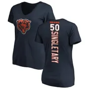 Mike Singletary Women's Chicago Bears Backer Slim Fit T-Shirt - Navy