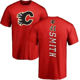 Mike Smith Calgary Flames Backer T-Shirt - Red
