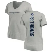 Mike Thomas Women's Los Angeles Rams Backer V-Neck T-Shirt - Ash