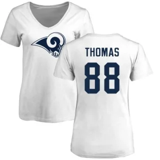 Mike Thomas Women's Los Angeles Rams Name & Number Logo Slim Fit T-Shirt - White