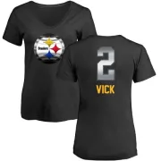 Mike Vick Women's Pittsburgh Steelers Midnight Mascot T-Shirt - Black