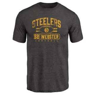 Mike Webster Pittsburgh Steelers Flanker Tri-Blend T-Shirt - Black