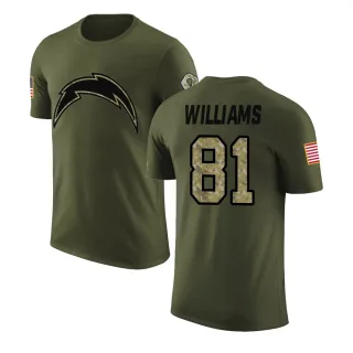 Mike Williams Los Angeles Chargers Olive Salute to Service Legend T-Shirt