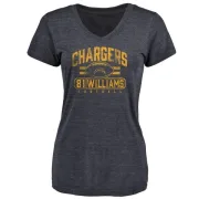 Mike Williams Women's Los Angeles Chargers Flanker Tri-Blend T-Shirt - Navy