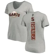 Mike Yastrzemski Women's San Francisco Giants Backer Slim Fit T-Shirt - Ash