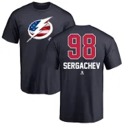 Mikhail Sergachev Tampa Bay Lightning Name and Number Banner Wave T-Shirt - Navy