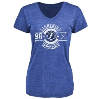 Mikhail Sergachev Women's Tampa Bay Lightning Insignia Tri-Blend T-Shirt - Royal