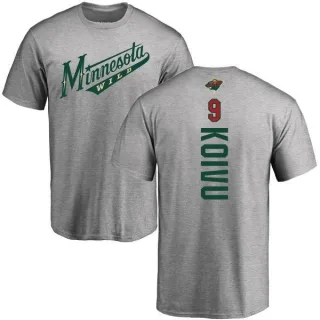 Mikko Koivu Minnesota Wild Backer T-Shirt - Ash