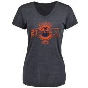 Milan Lucic Women's Edmonton Oilers Insignia Tri-Blend T-Shirt - Royal