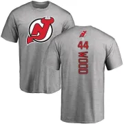 Miles Wood New Jersey Devils Backer T-Shirt - Ash