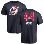 Miles Wood New Jersey Devils Name and Number Banner Wave T-Shirt - Navy