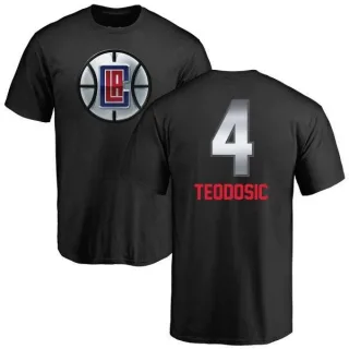 Milos Teodosic Los Angeles Clippers Black Midnight Mascot T-Shirt