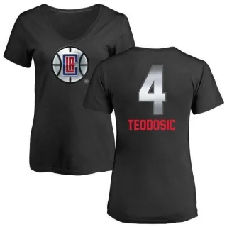 Milos Teodosic Women's Los Angeles Clippers Black Midnight Mascot T-Shirt
