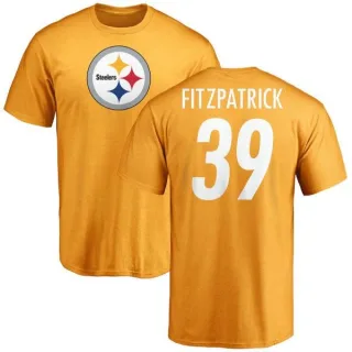 Minkah Fitzpatrick Pittsburgh Steelers Name & Number Logo T-Shirt - Gold