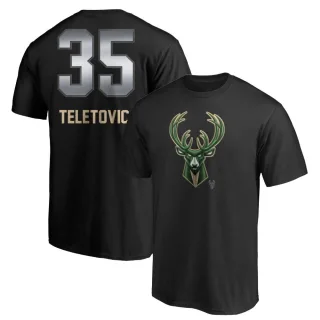 Mirza Teletovic Milwaukee Bucks Black Midnight Mascot T-Shirt