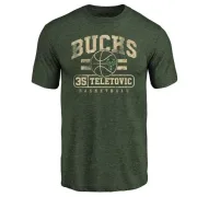 Mirza Teletovic Milwaukee Bucks Green Baseline Tri-Blend T-Shirt