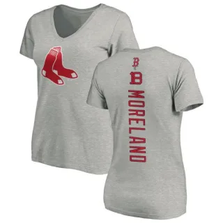 Mitch Moreland Women's Boston Red Sox Backer Slim Fit T-Shirt - Ash