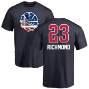 Mitch Richmond Golden State Warriors Navy Name and Number Banner Wave T-Shirt