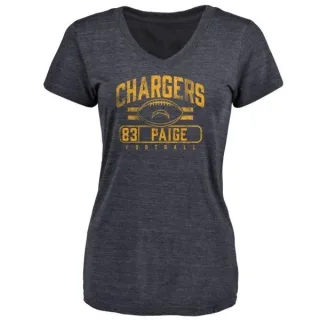 Mitchell Paige Women's Los Angeles Chargers Flanker Tri-Blend T-Shirt - Navy