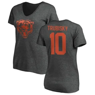 Mitchell Trubisky Women's Chicago Bears One Color T-Shirt - Ash