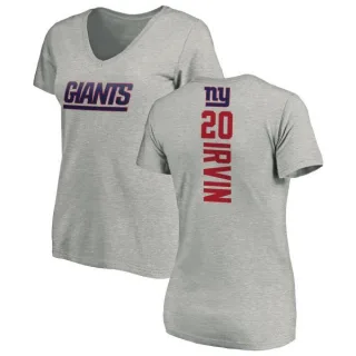 Monte Irvin Women's New York Giants Backer V-Neck T-Shirt - Ash