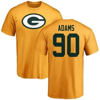 Montravius Adams Green Bay Packers Name & Number Logo T-Shirt - Gold