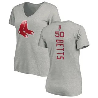 Mookie Betts Women's Boston Red Sox Backer Slim Fit T-Shirt - Ash