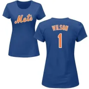 Mookie Wilson Women's New York Mets Name & Number T-Shirt - Royal