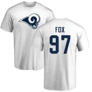 Morgan Fox Los Angeles Rams Name & Number Logo T-Shirt - White