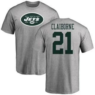 Morris Claiborne New York Jets Name & Number Logo T-Shirt - Ash