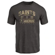 Morten Andersen New Orleans Saints Flanker Tri-Blend T-Shirt - Black