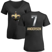 Morten Andersen Women's New Orleans Saints Midnight Mascot T-Shirt - Black