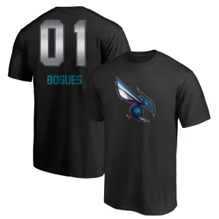 Muggsy Bogues Charlotte Hornets Black Midnight Mascot T-Shirt