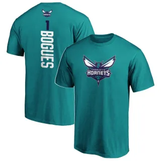 Muggsy Bogues Charlotte Hornets Teal Backer T-Shirt