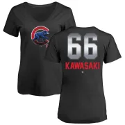 Munenori Kawasaki Women's Chicago Cubs Midnight Mascot V-Neck T-Shirt - Black