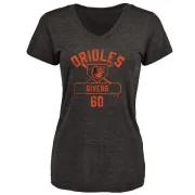 Mychal Givens Women's Baltimore Orioles Base Runner Tri-Blend T-Shirt - Black