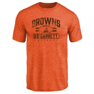 Myles Garrett Cleveland Browns Flanker Tri-Blend T-Shirt - Orange