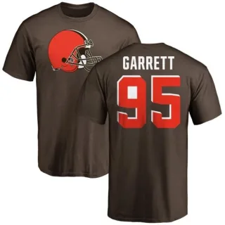 Myles Garrett Cleveland Browns Name & Number Logo T-Shirt - Brown