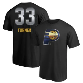 Myles Turner Indiana Pacers Black Midnight Mascot T-Shirt