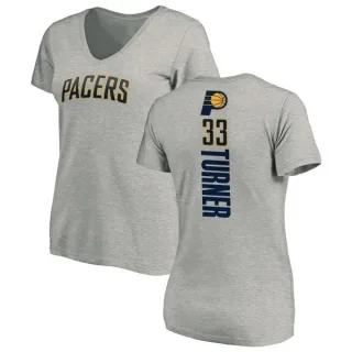 Myles Turner Women's Indiana Pacers Ash Backer T-Shirt