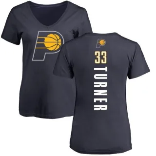 Myles Turner Women's Indiana Pacers Navy Backer T-Shirt