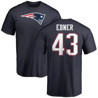 Nate Ebner New England Patriots Name & Number Logo T-Shirt - Navy