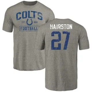 Nate Hairston Indianapolis Colts Gray Distressed Name & Number Tri-Blend T-Shirt