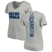 Nate Hairston Women's Indianapolis Colts Backer V-Neck T-Shirt - Ash