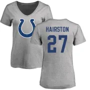 Nate Hairston Women's Indianapolis Colts Name & Number Logo Slim Fit T-Shirt - Ash