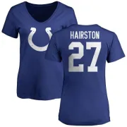 Nate Hairston Women's Indianapolis Colts Name & Number Logo Slim Fit T-Shirt - Royal