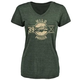 Nate Prosser Women's Minnesota Wild Insignia Tri-Blend T-Shirt - Green