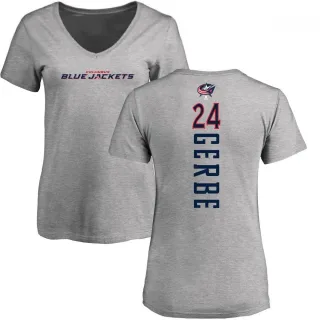 Nathan Gerbe Women's Columbus Blue Jackets Backer T-Shirt - Ash