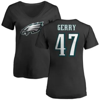 Nathan Gerry Women's Philadelphia Eagles Name & Number Logo Slim Fit T-Shirt - Black